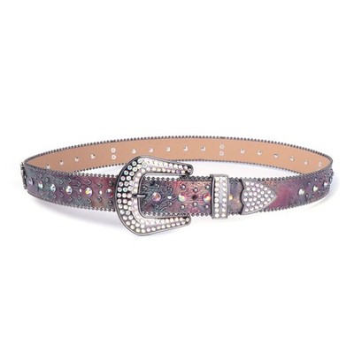 Rhinestone Belt for Men & Women, Western Cowboy Cowgirl Belt  display picture 2