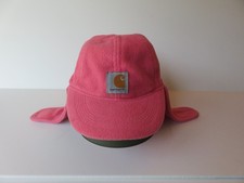Carhartt Pink Fleece Trapper Hat With Ear Flaps Infant/Toddler Baby EUC-AH8987