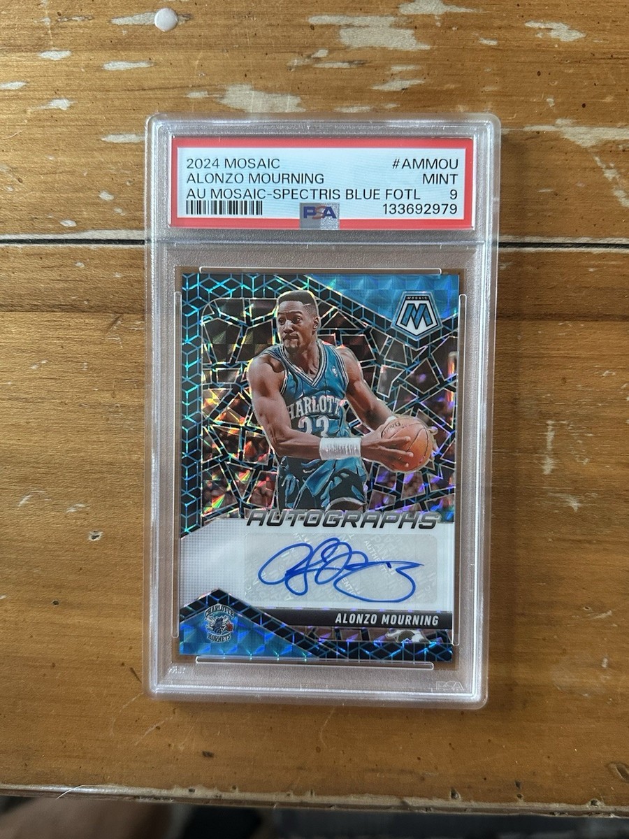 2024-25 Panini Mosaic Alonzo Mourning Spectris Blue FOTL Auto /25