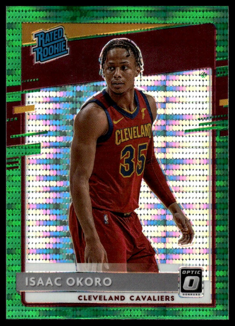 2020-21 Donruss Optic #155 Isaac Okoro Green Pulsar