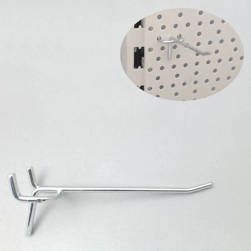 MARKENLOS HE102= 10 Einfachhaken L10cm ZA 25mm für Tegometall Lochwand Tego Einzel Haken