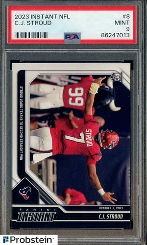 2023 Panini Instant NFL #8 CJ Stroud Houston Texans RC Rookie PSA 9 MINT