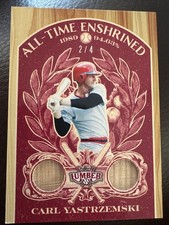 2025 Carl Yastrzemski Leaf Lumber 2/4 Game Used Bat Boston Red Sox HOF