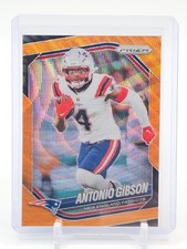 ANTONIO GIBSON 2025 PANINI PRIZM ORANGE WAVE /65 #224 PATRIOTS FOOTBALL Q5384
