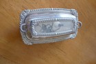 Antique Silver Plate on Copper Butter Dish with Glass Insert — photo 6