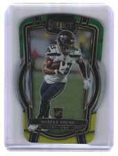 2022 Panini Select #210 Dareke Young Green and Yellow Prizm Die Cut