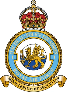No. 1 Squadron Tactical Police RAF badge patch Self Adhesive Vinyl Sticker