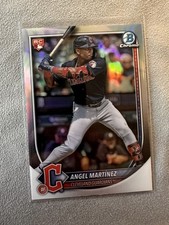 Angel Martínez 2025 Bowman Chrome #68 Guardians Red Rookie Refractor