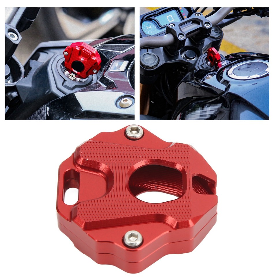 (Red)Motorcycle Key Cover Solid CNC Metal Motorcycle Key Shell CNC ...