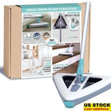 Cordless Floor Sweeper Lightweight Rechargeable Hardwood Tile Cleaning New