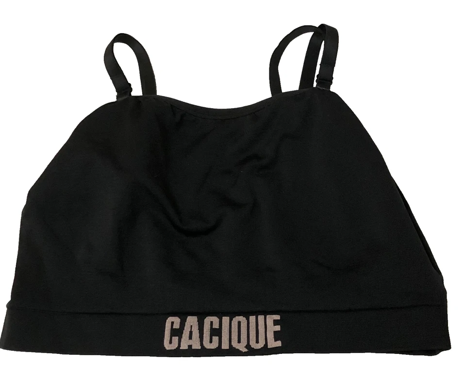 NWT Cacique "Modern Collection" Reversible Bralette Black/Polka Dots, band 22/24 - Image 3 of 4
