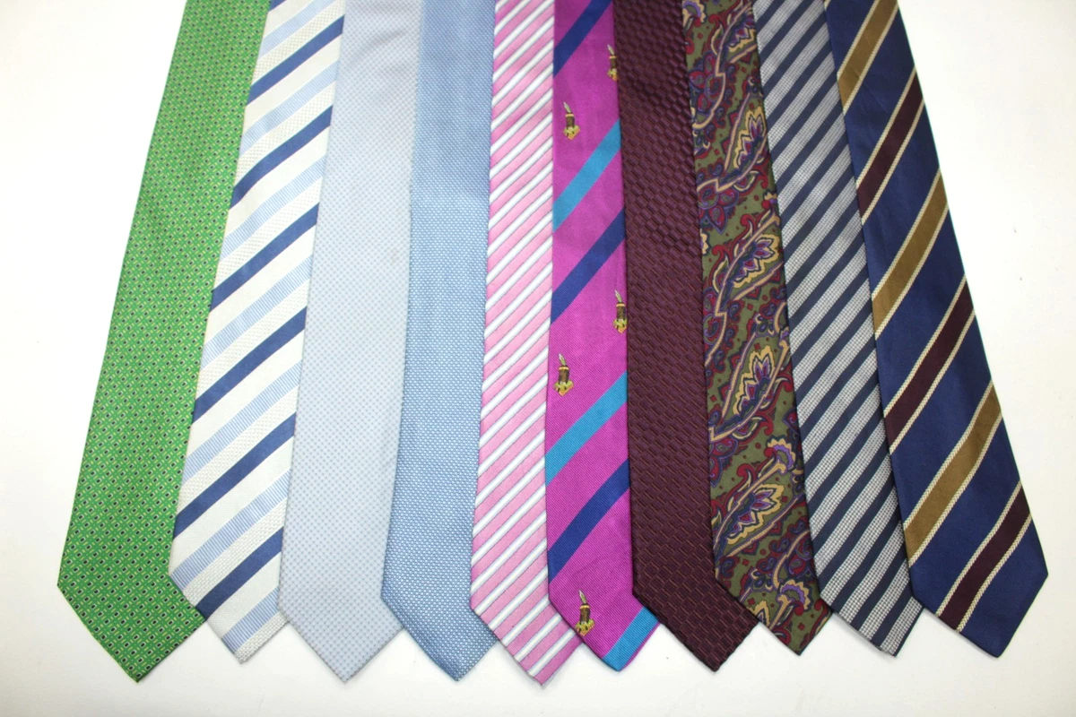 BOSS - Cravatta in misto seta con micromonogrammi Double B - Blu a motivi
