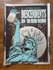 RARE AFFICHE SÉRIGRAPHIÉE SIGNÉE Brian Ewing Descendents 2011 variante feuille New York