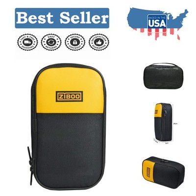 Lightweight Battery-Powered Protective Case for Multimeters - Yellow/Black