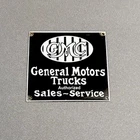 VINTAGE GMC GENERAL MOTORS PORCELAIN SIGN CAR GAS MOTORCYCLE TRUCK OIL