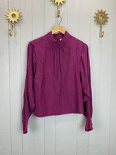 Size 8 Fuchsia Pink Balloon Sleeve Blouse H&M