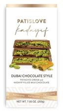 PatisLove Dubai Chocolate Bar 200g – Premium Gourmet Chocolate, Bulk Wholesale