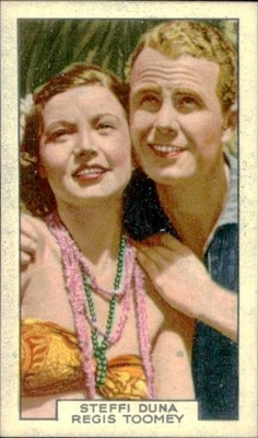 1930s Gallaher Film Stars STEFFI DUNA & REGIS TOOMEY Tobacco Card