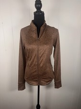 athleta Salutation Jacket Shanti Animal Beige Small