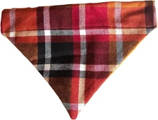Thanksgiving Plaid over the Collar Dog Bandana That Slips onto Their Existing Co