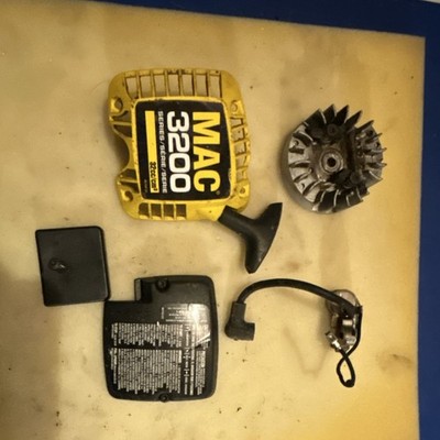MAC 3200 chainsaw recoil pull start, flywheel, coil