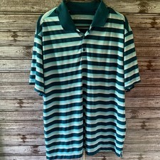 Nike Golf Men's Short-Sleeved Dri-Fit Polo Shirt Sz XL Striped Logo Standard Fit