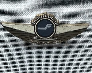 Vintage Finnair Airlines Kids Jr. Club Finland Plastic Wings Pin Back