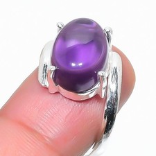 Purple Amethyst Gemstone 925 Sterling Silver Jewelry All Size Ring For Gift
