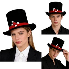 1Pcs Adult Valentine Day Hat Red Heart Top Hat Cosplay Performance Party Cap