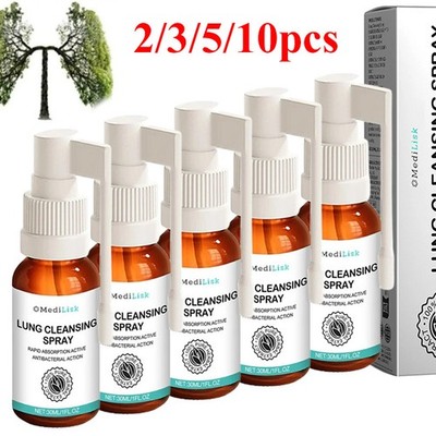 2/3/5/10 x Herbal Lung Reinigungsspray Unterstützung Für Atemwege Health 30ml