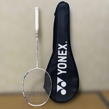 YONEX Oval Badminton Racket with White Grip Includes Case