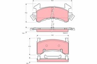 GDB1272 Trw Bremsbelagsatz, Scheibenbremse FüR Buick,Cadillac,Chevrolet,Gmc,Pont
