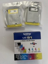 New Brother LC51 Black Color Lot Of 6 Ink Cartridges DCP-130C, DCP-330C