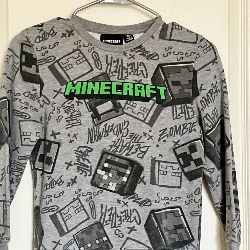 Sudadera Primark Minecraft Gris Niño 8-10 Foto 2 de 4