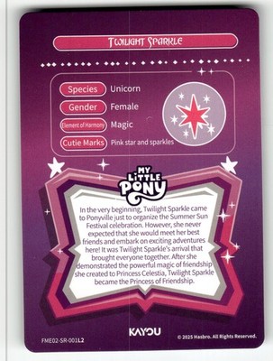 2025 Kayou My Little Pony Fun Moments Card Twilight Sparkle | eBay
