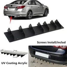 34x5" Fit For Subaru Legacy 2015-2019 Rear Bumper Lower Diffuser Shark Fin Trim