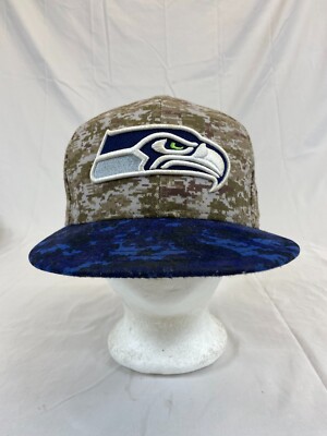 Seattle Seahawks Baseball Cap Fitted Hat 5/8 Digital Camouflage New Era  NFL