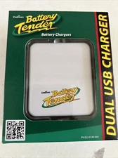 Battery Tender Dual USB Charger 120v 5v 2.1A With Night Light 022-0194-WH