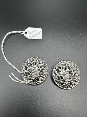 Vintage Sarah Coventry SAC Silver Leaf & Swirl Clip-on Earrings
