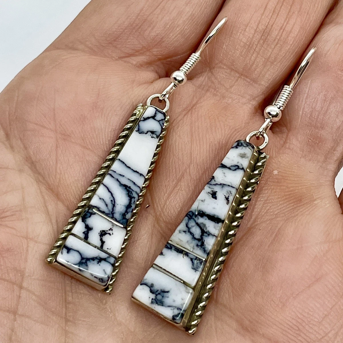 White buffalo cheap turquoise earrings