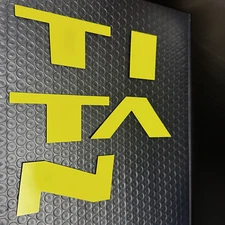 Yellow Letters for Nissan Titan Hood Grill Plastic Inserts 2016 2017 2018 2019