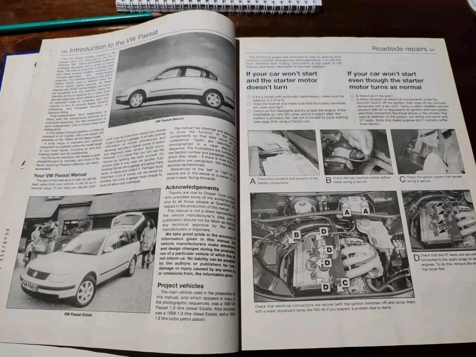 VW Passat 4-cyl Petrol & Diesel (Dec 96 - Nov 00) Haynes Repair Manual. Hardback - Image 3 of 4
