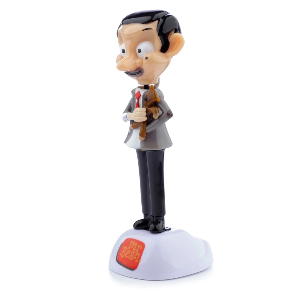 LTD. Mr. Bean mit Teddy Solar Wackelfigur schwarz/weiß/braun Bedruckt 100% Ku... - Bild 4 von 4