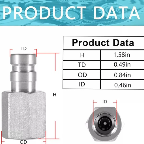PD342 Series PD Steel Test Port & Diagnostic Equipment Quick Nipple 6000 psi√ - Picture 6 of 17