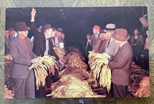 POSTCARD Tobacco VIRGINIA Richmond, Philip Morris Co Museum, Farmers Auction PC