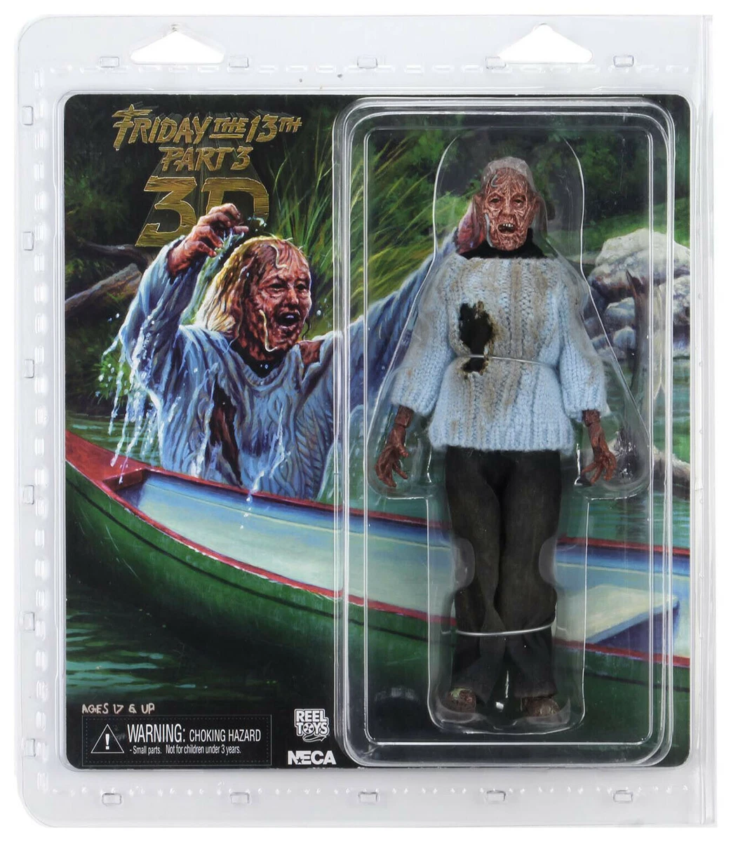 NECA HORROR FIGURE - 8” Retro Clothed FRIDAY THE 13TH Part 3 3D PAMELA  VOORHEES