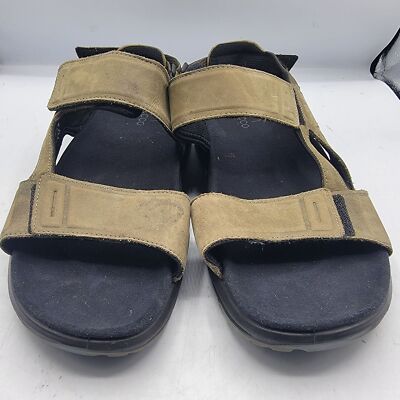 ECCO X-Trinsic Mens Size 10 Olive Green Leather Sport Flat 