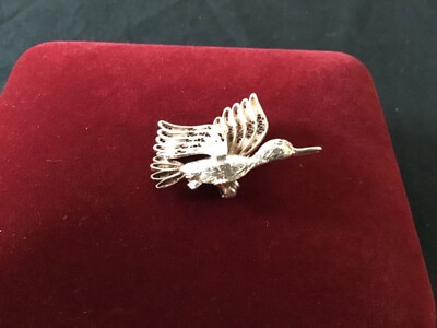 Vintage Sterling Silber Fliegender Vogel Brosche