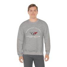 SUNBELTGIFTS C5 Corvette Crew Neck Long Sleeve Heavy Duty Sweatshirt