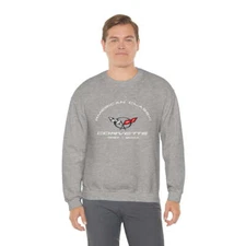 SUNBELTGIFTS C5 Corvette Crew Neck Long Sleeve Heavy Duty Sweatshirt